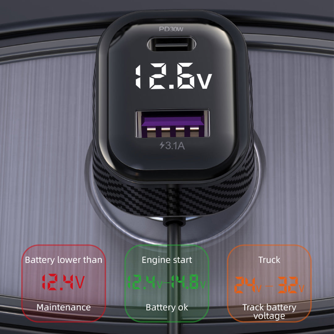 YQ6 PD 30W Fast Charging 2 Type-C + 3 USB Car Charger with 1.5m Extension Wire for iPhone Huawei YQ6 PD 30W Fast Charging 2 Type-C + 3 USB Car Charger with 1.5m Extension Wire for iPhone Huawei